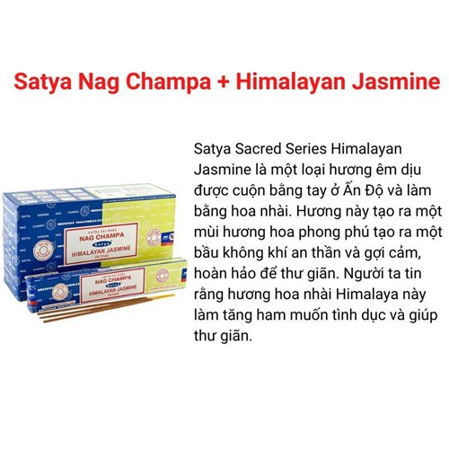 Satya Nag Champa + Jasmine