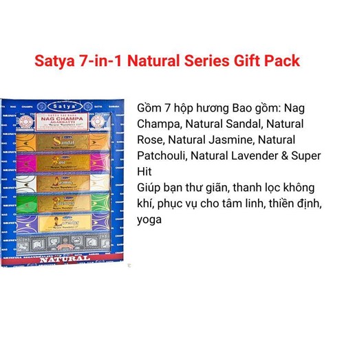 Sét 7 hộp hương Satya Natural
