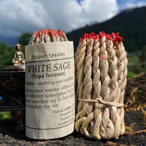 Hương nhang dây Xô thơm trắng - Whitesage Nhang treo thủ công Nepal 