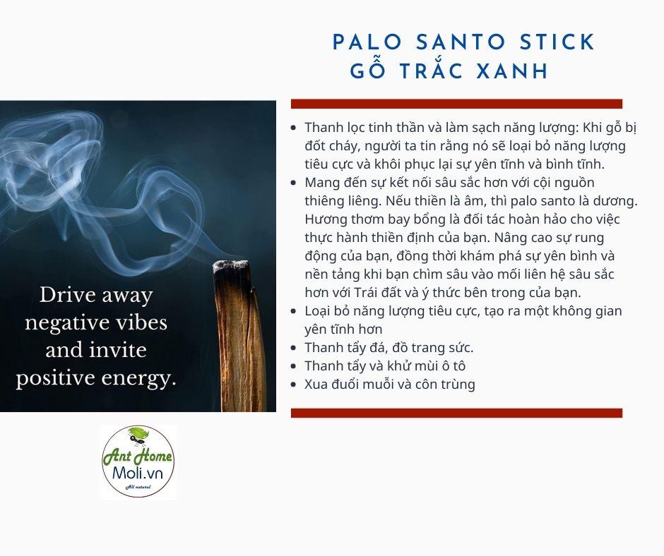 Palo santo stick gỗ trắc xanh (1 Thanh 5-6gr dài 10cm)
