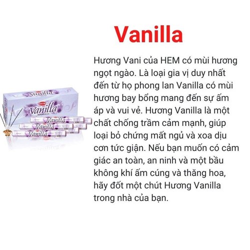 Hương nhang HEM87 Vanilla